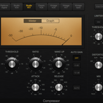 Sample compression settings for voiceover