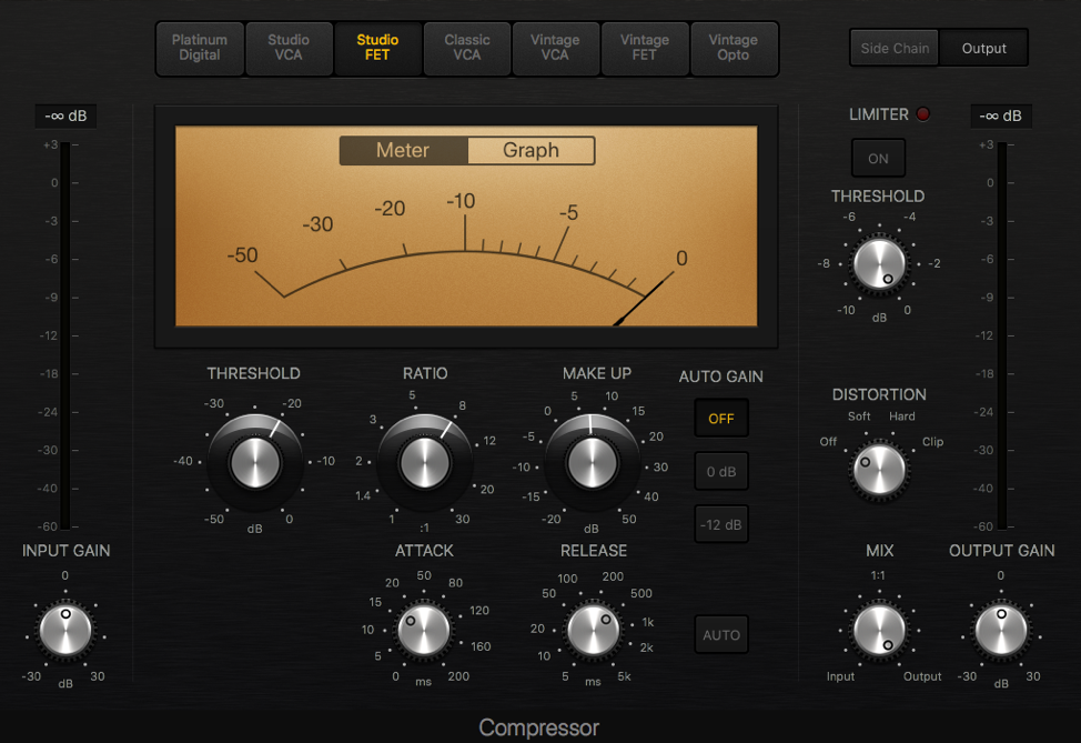 Sample compression settings for voiceover
