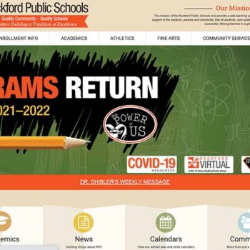 rockford schools, educational website user experience design